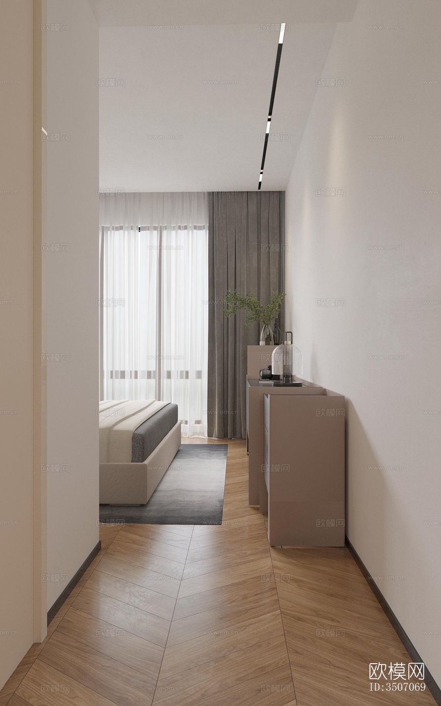 现代大平层效果图下载（渲染图8）