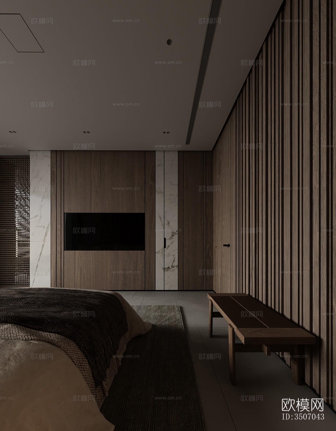 现代大平层效果图下载（渲染图6）