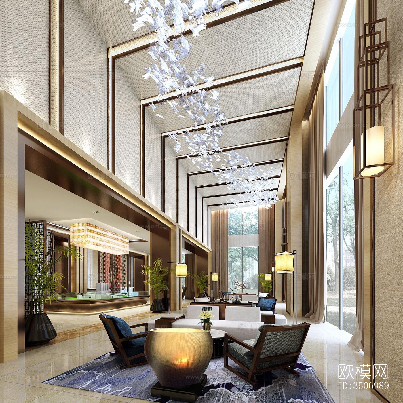 现代售楼处效果图下载（渲染图8）