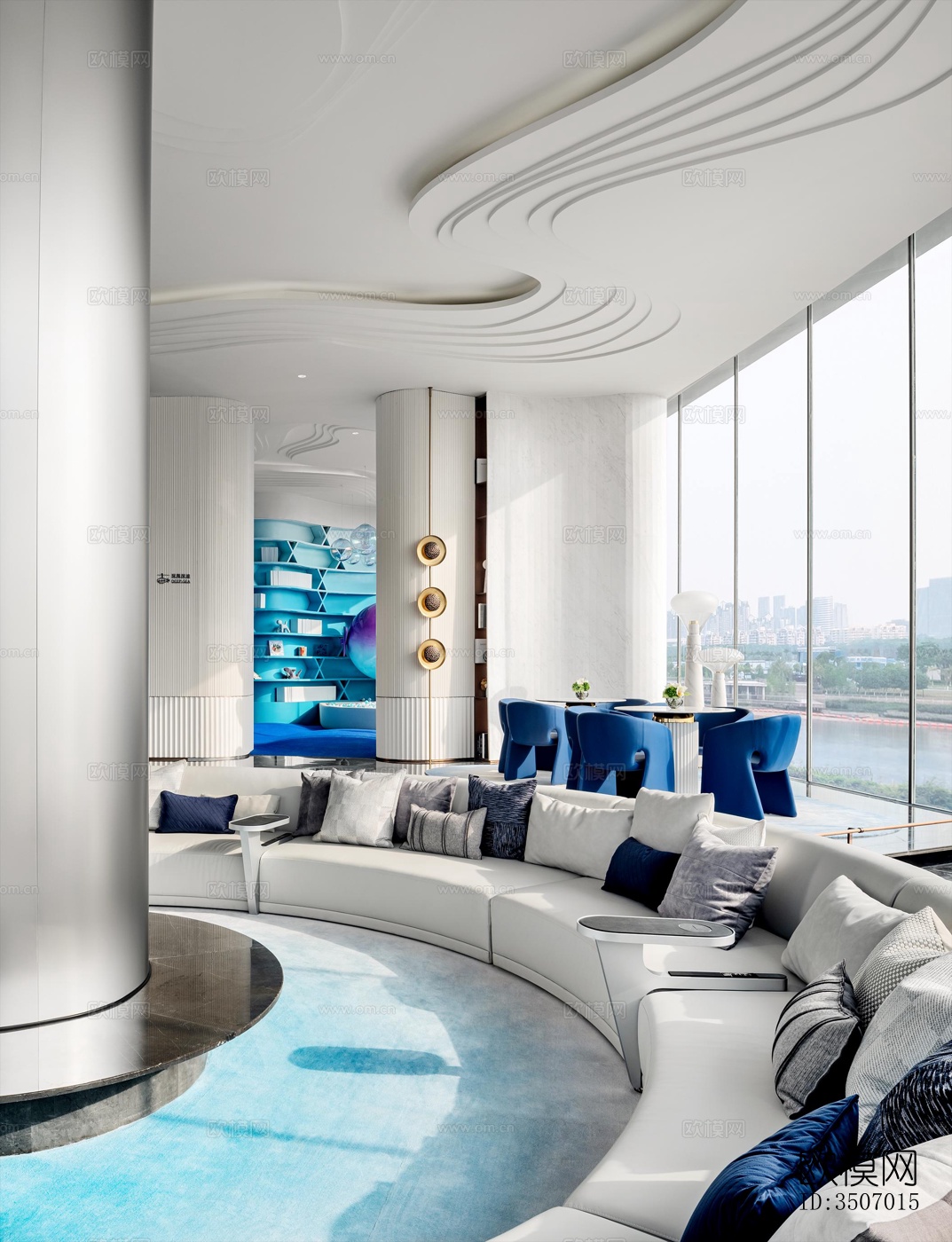 现代售楼处效果图下载（渲染图2）