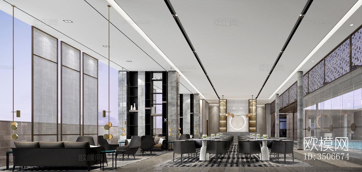 现代售楼处效果图下载（渲染图8）