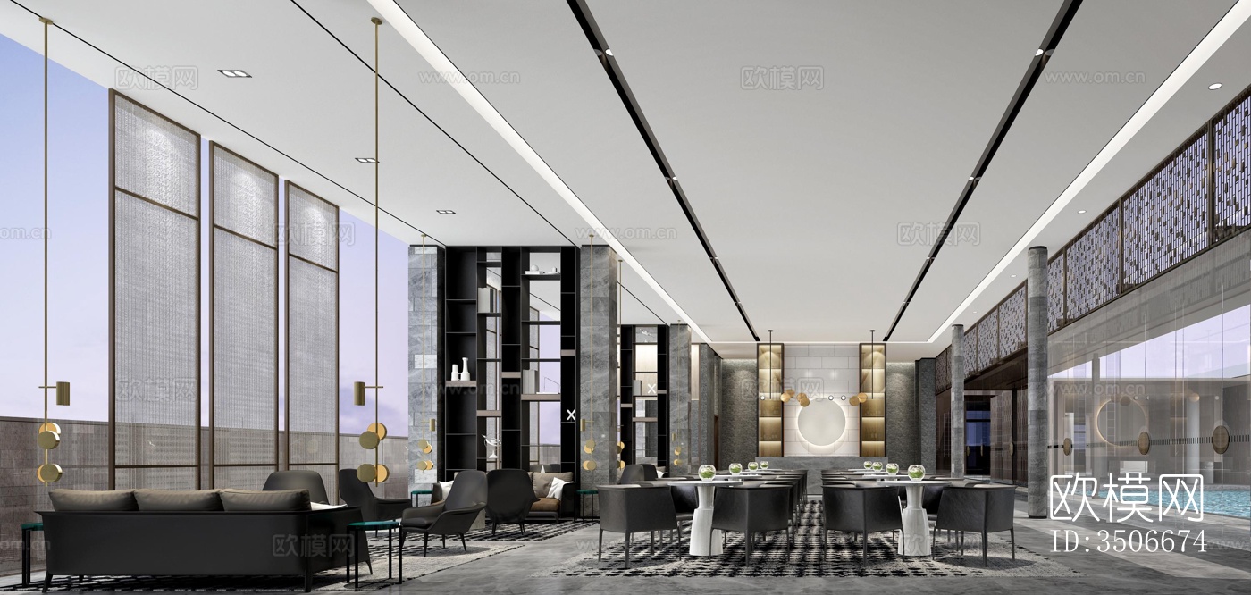 现代售楼处效果图下载（渲染图9）