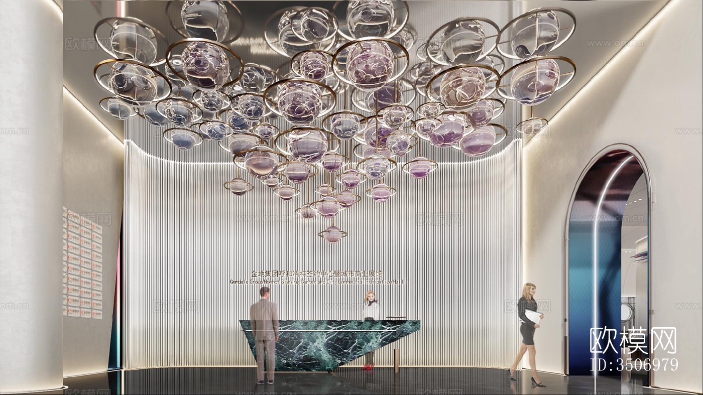 现代售楼处效果图下载（渲染图2）