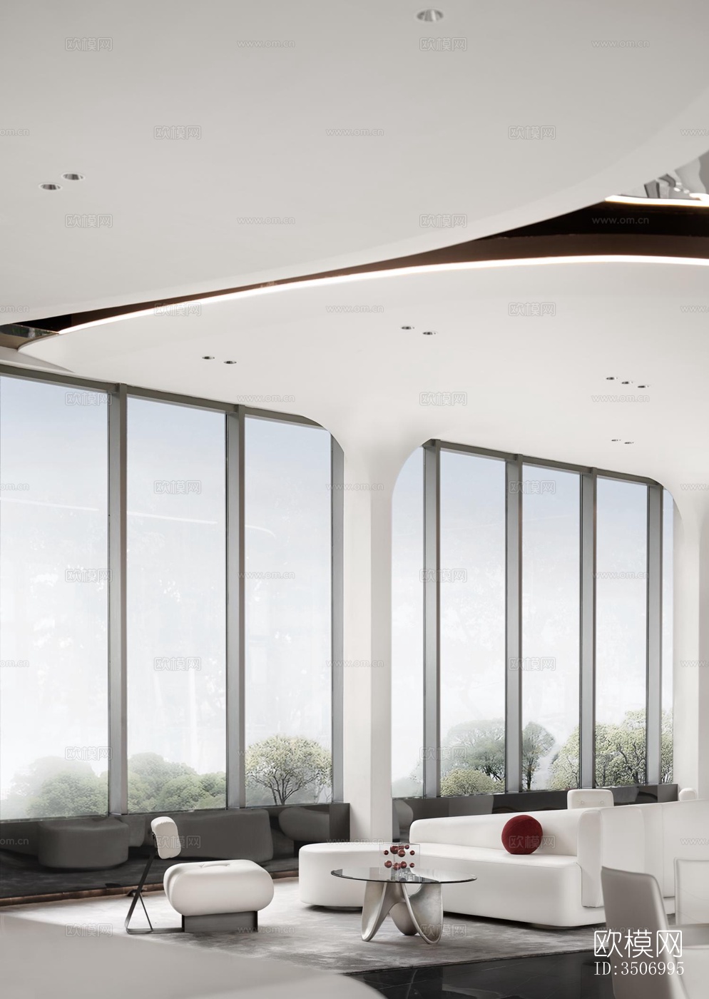 现代售楼处效果图下载（渲染图7）