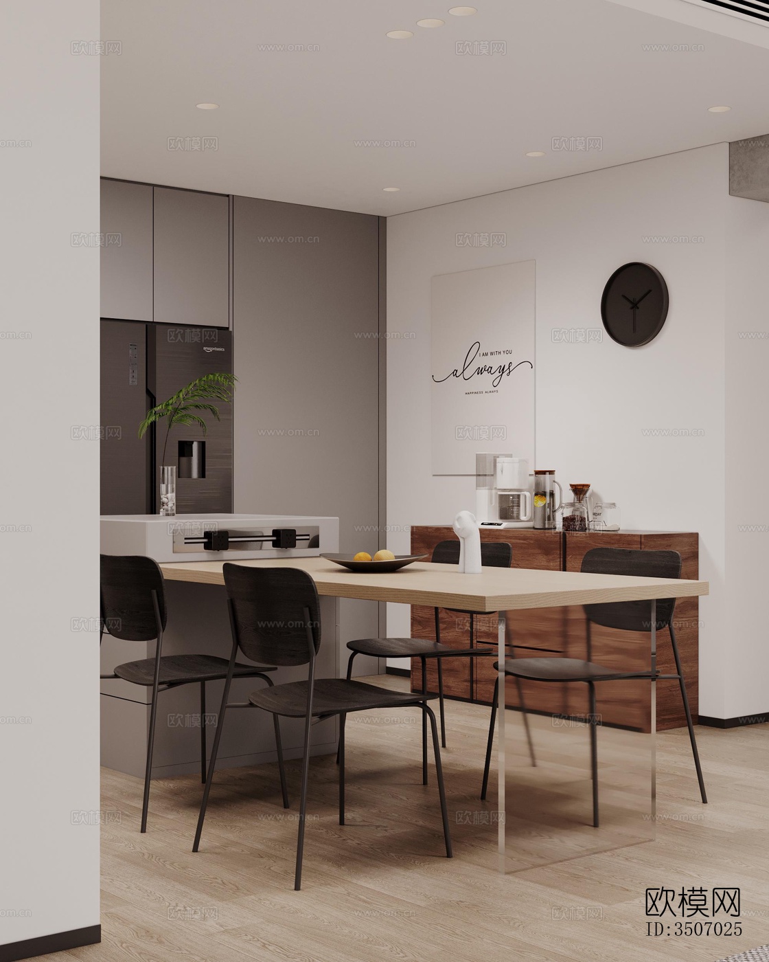 现代大平层效果图下载（渲染图17）