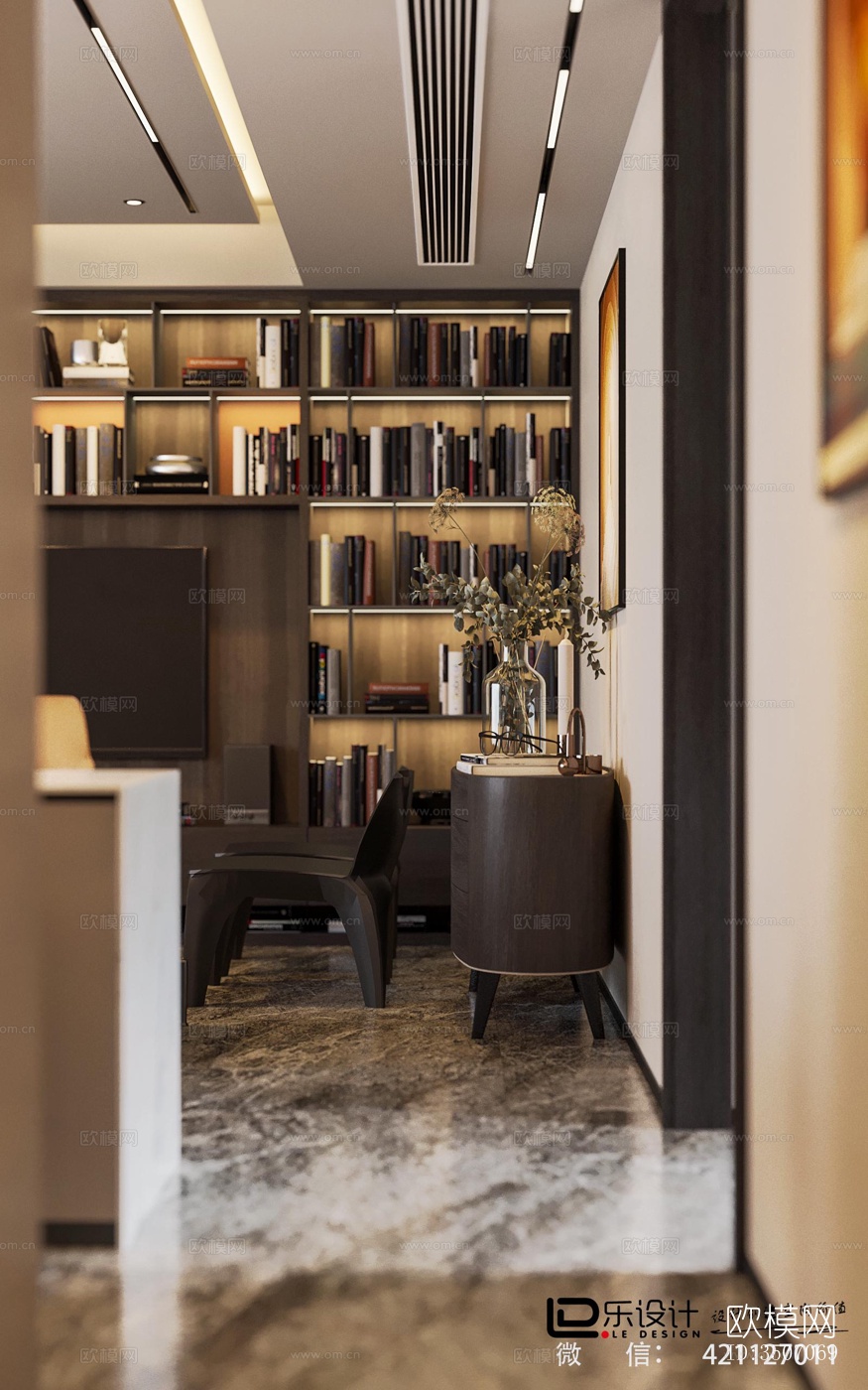 现代大平层效果图下载（渲染图14）