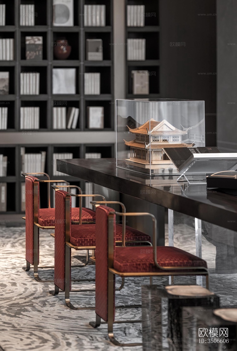 新中式售楼处效果图下载（渲染图8）