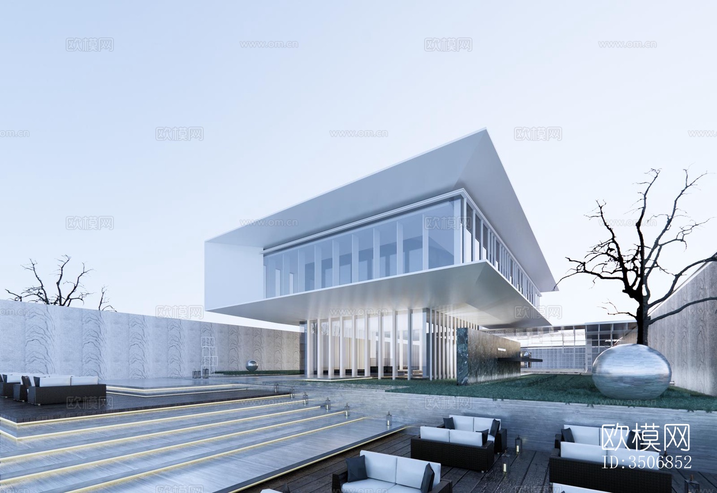 现代售楼处效果图下载（渲染图14）