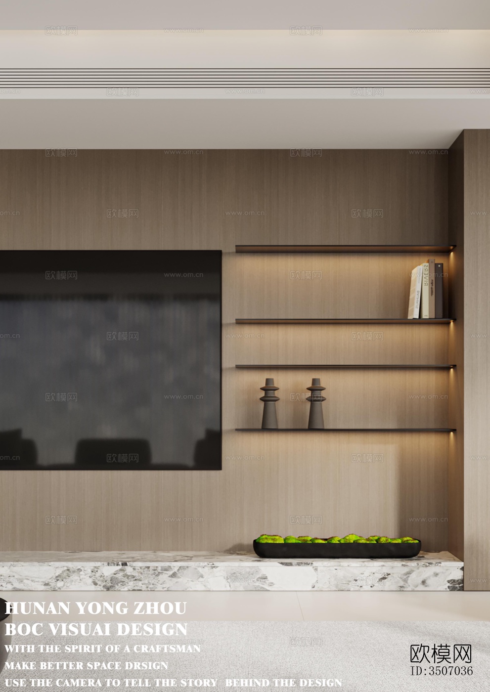 现代大平层效果图下载（渲染图13）