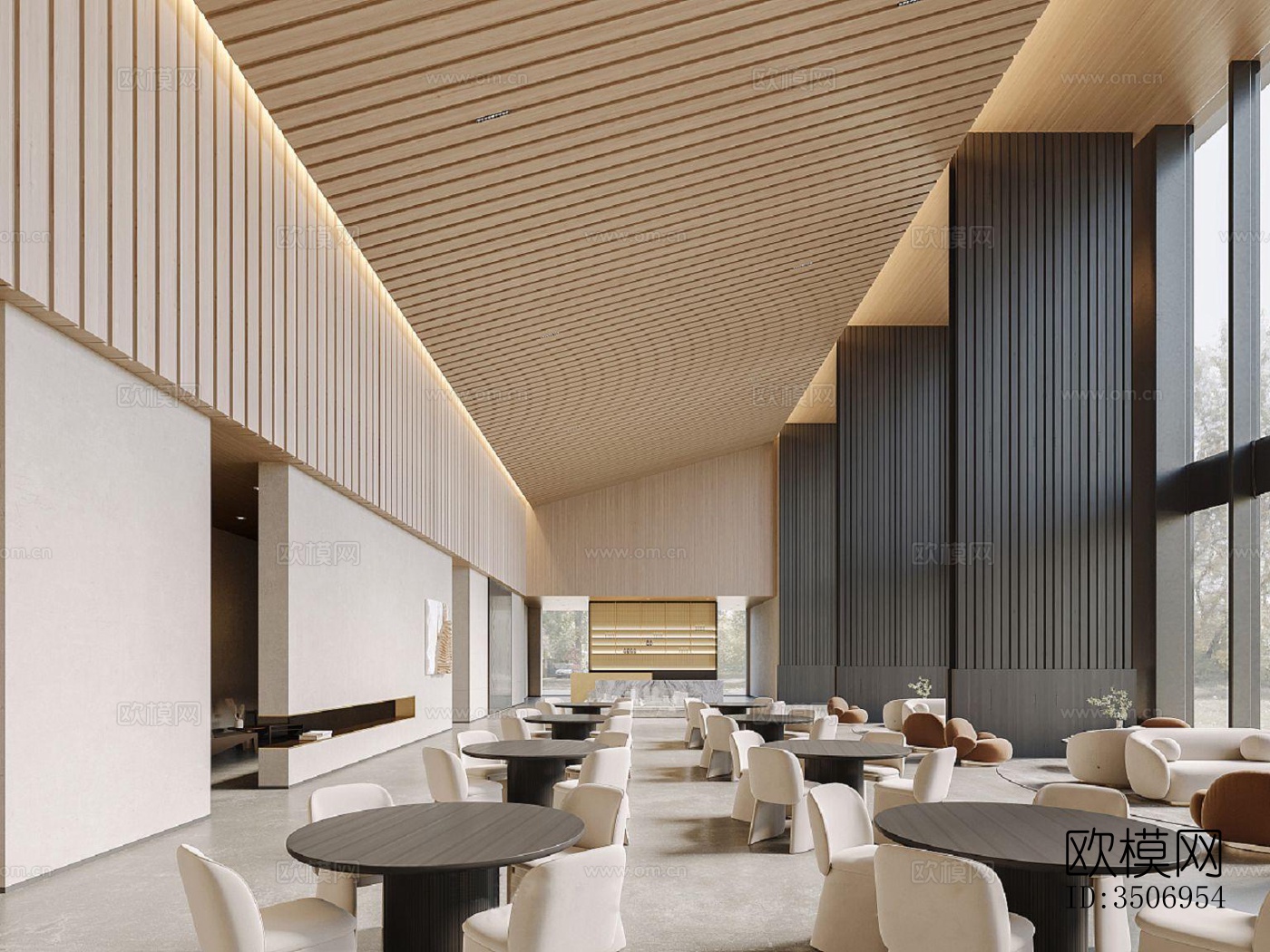 现代售楼处效果图下载（渲染图2）