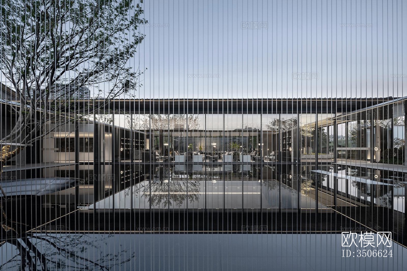 新中式售楼处效果图下载（渲染图17）