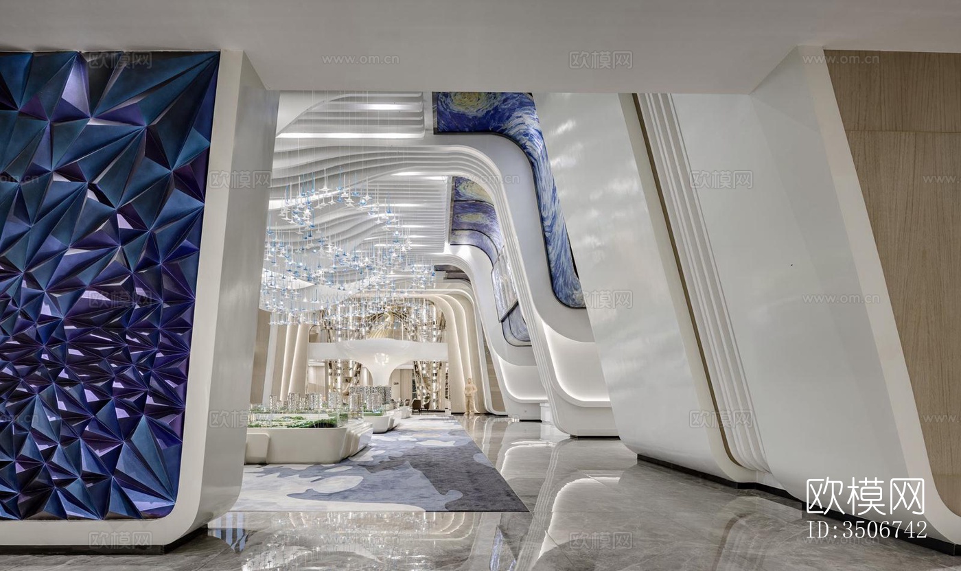 现代售楼处效果图下载（渲染图3）