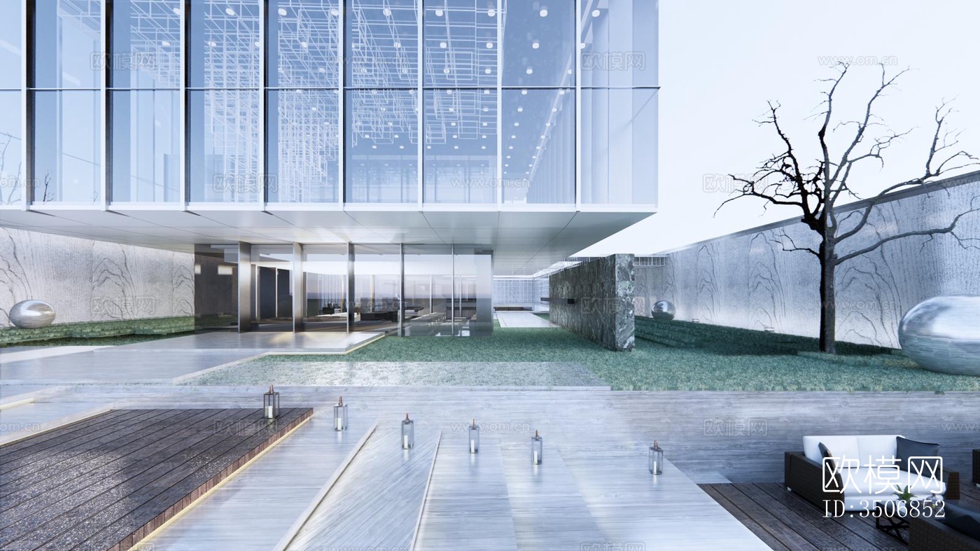 现代售楼处效果图下载（渲染图16）