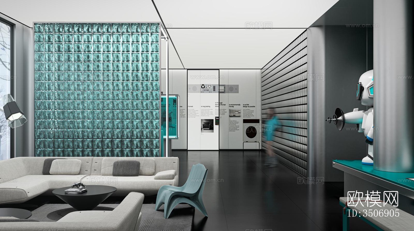 现代售楼处效果图下载（渲染图1）