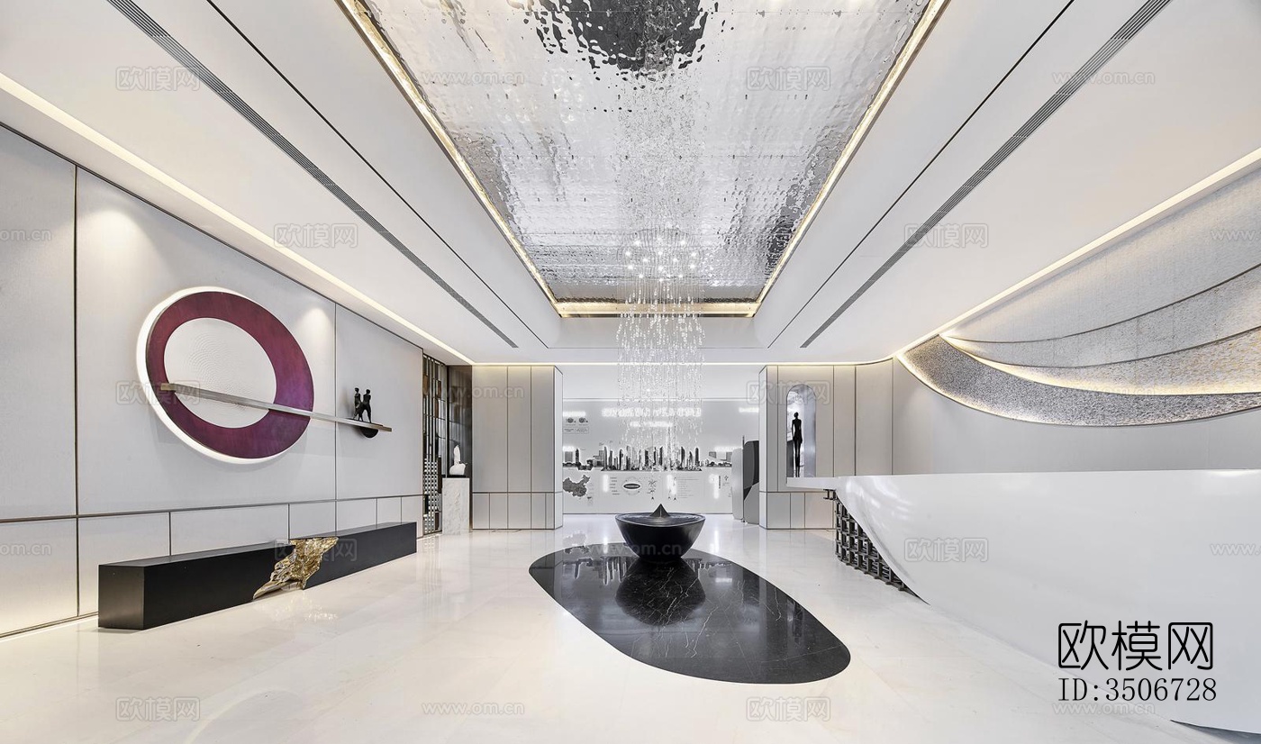 现代售楼处效果图下载（渲染图3）