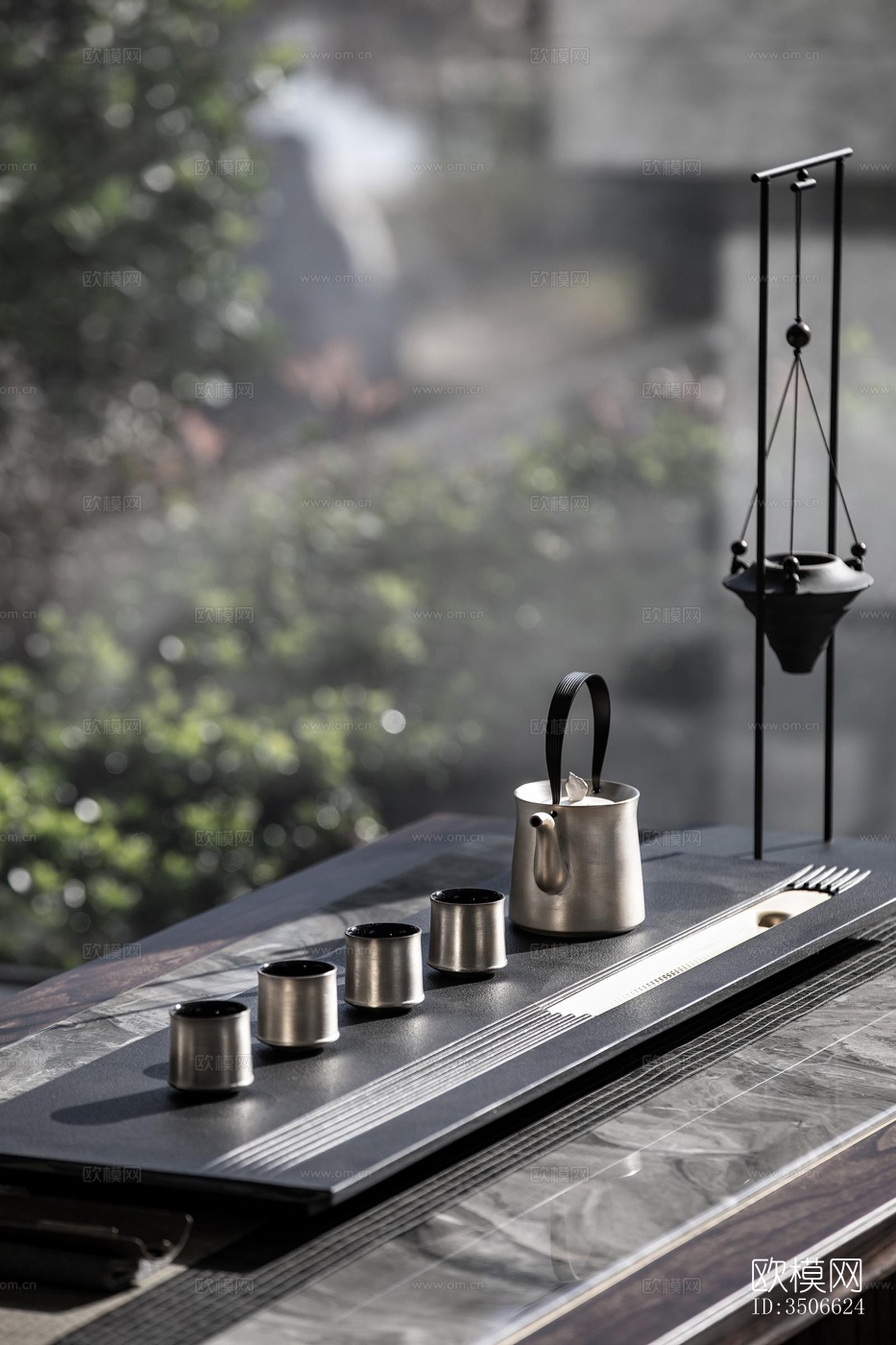 新中式售楼处效果图下载（渲染图1）