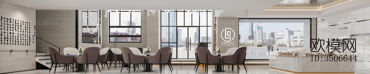 现代售楼处效果图下载（渲染图3）