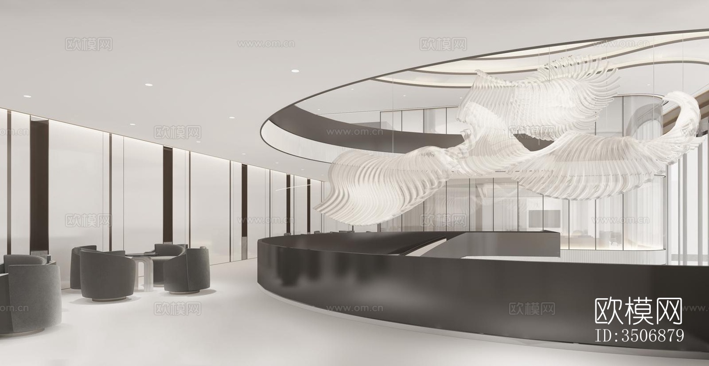 现代售楼处效果图下载（渲染图7）