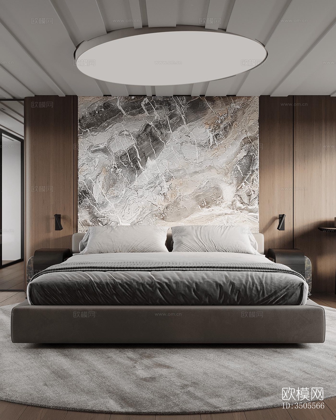 现代大平层效果图下载（渲染图8）