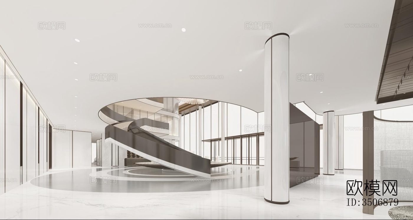 现代售楼处效果图下载（渲染图3）