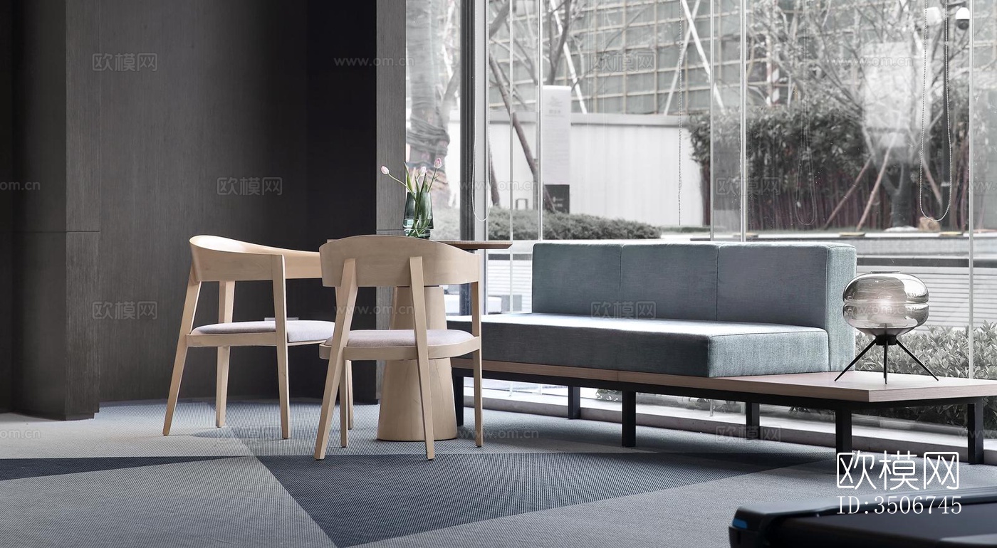 现代售楼处效果图下载（渲染图2）