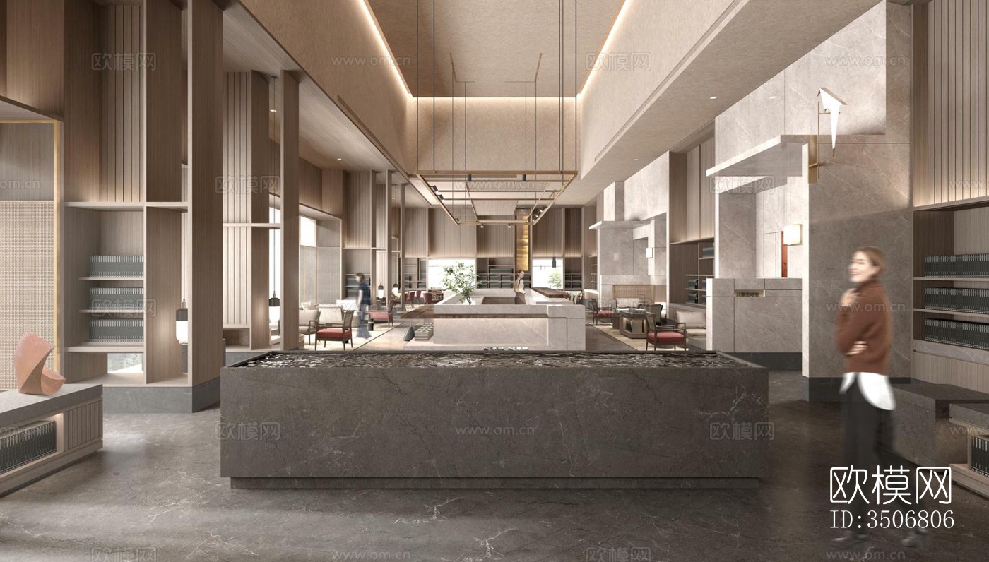 现代售楼处效果图下载（渲染图4）