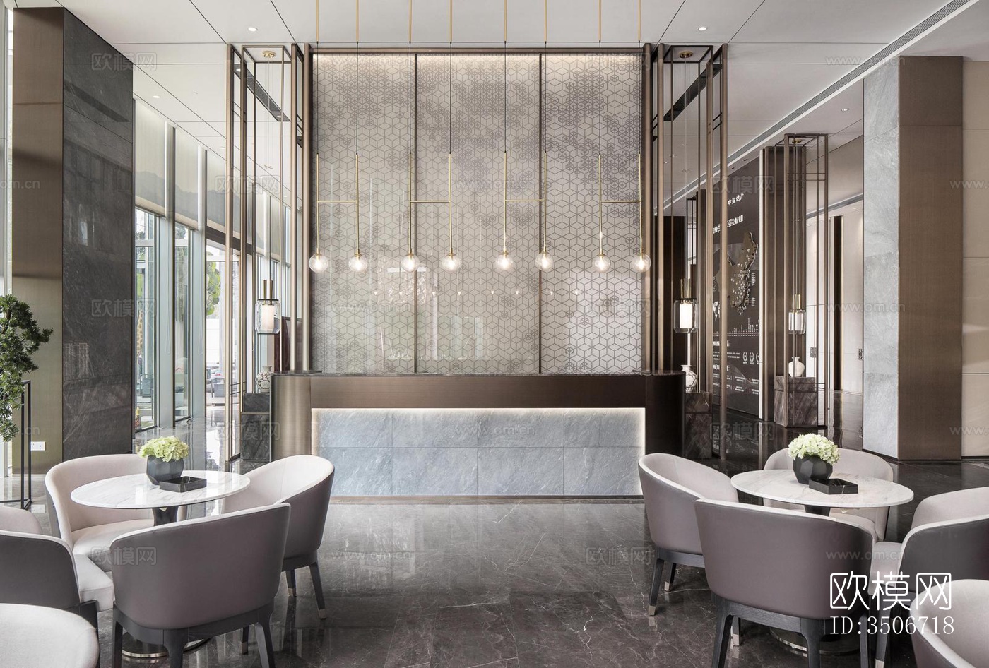 现代售楼处效果图下载（渲染图6）