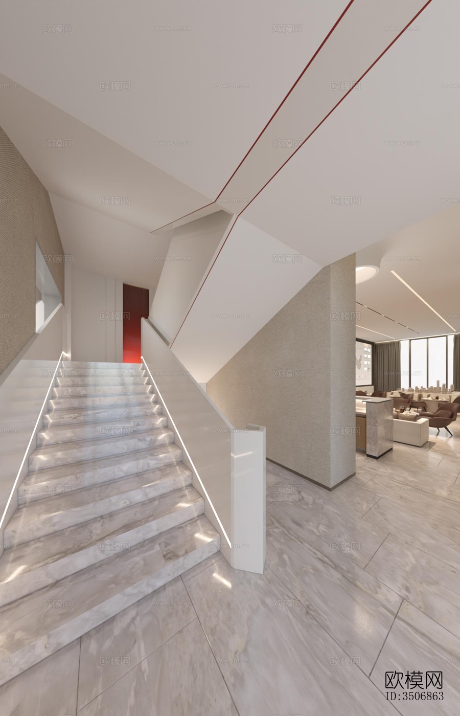 现代售楼处效果图下载（渲染图2）