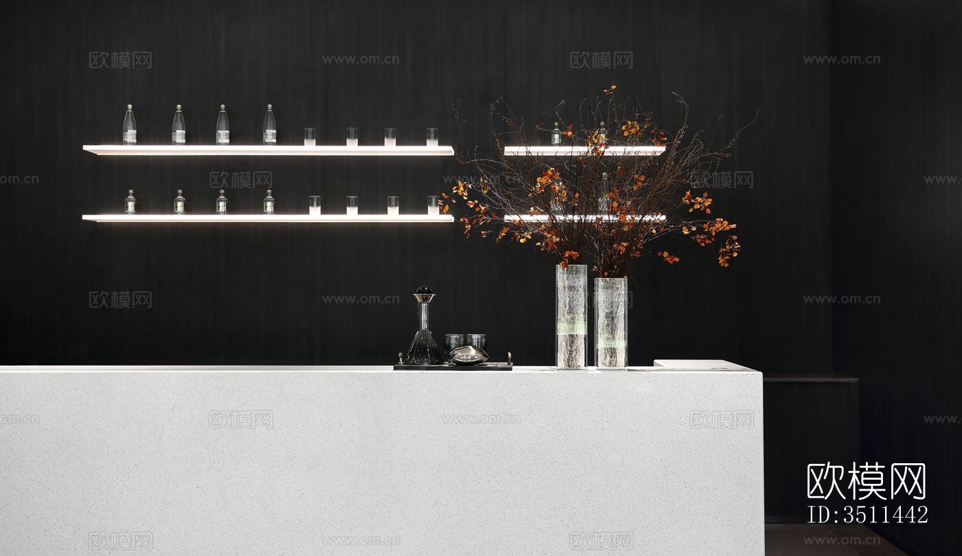 新中式售楼处效果图下载（渲染图4）