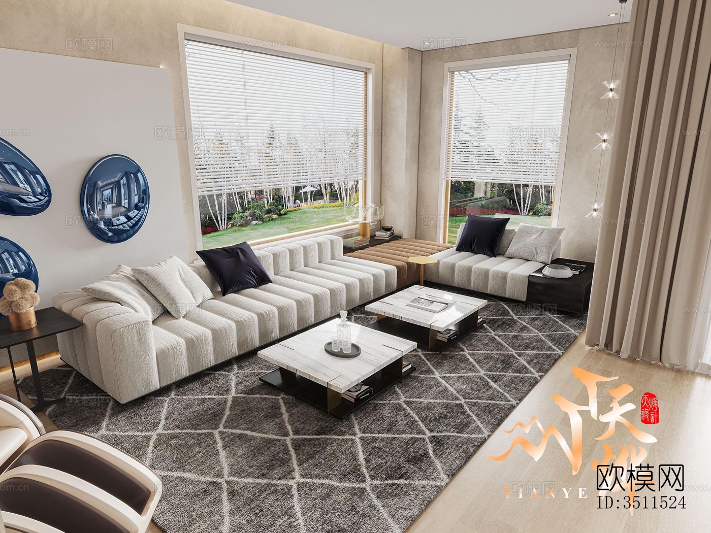 现代别墅效果图下载（渲染图8）