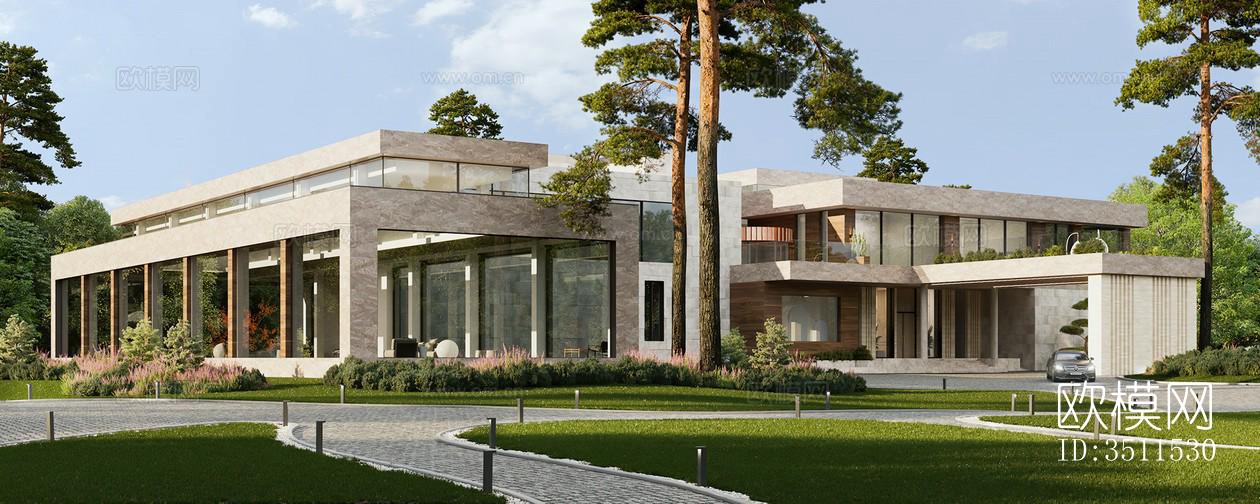 现代别墅效果图下载（渲染图14）
