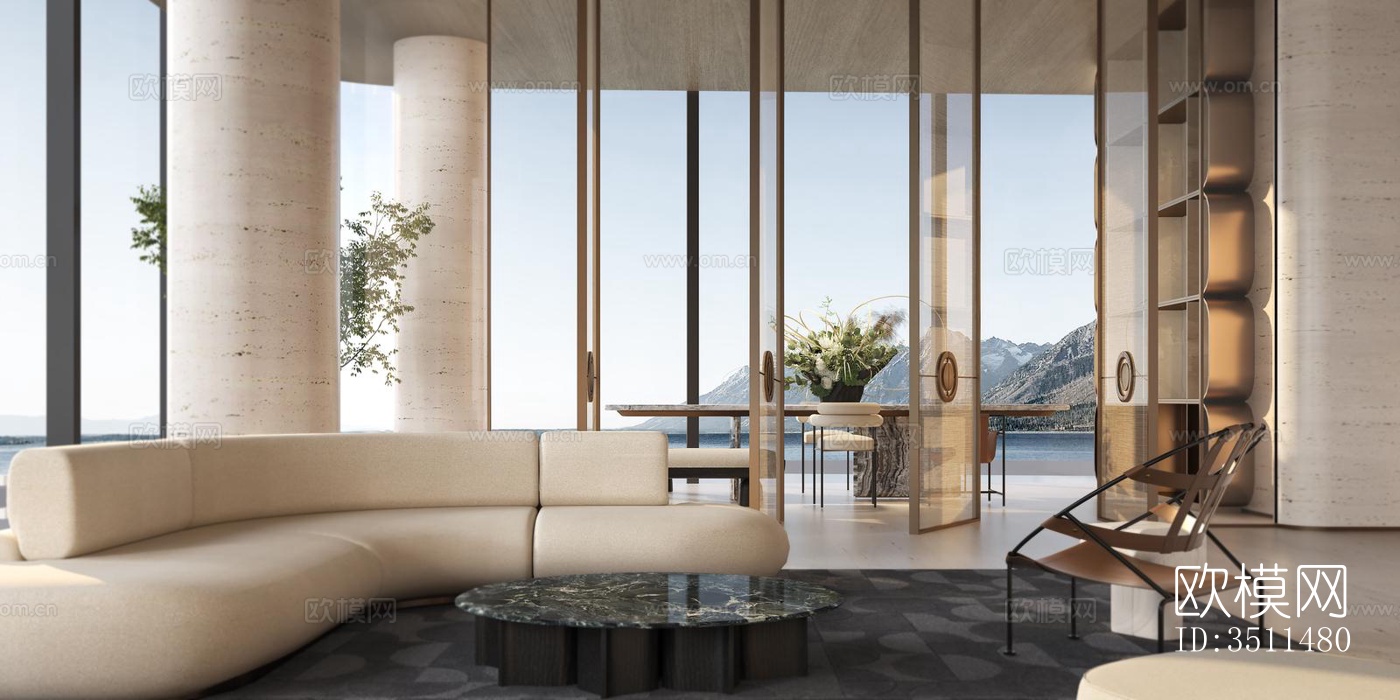 现代售楼处效果图下载（渲染图6）