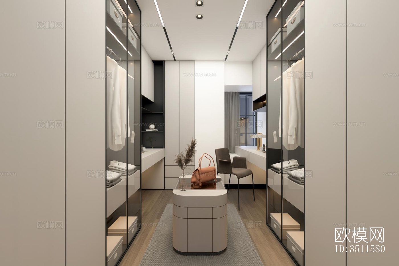 现代大平层效果图下载（渲染图8）