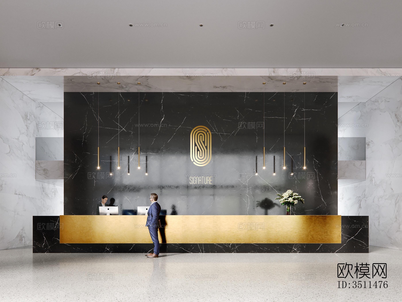 现代售楼处效果图下载（渲染图2）