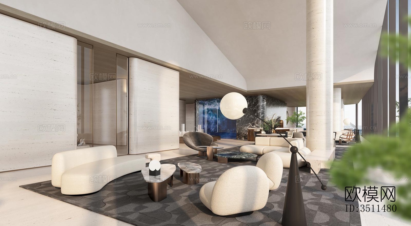 现代售楼处效果图下载（渲染图13）