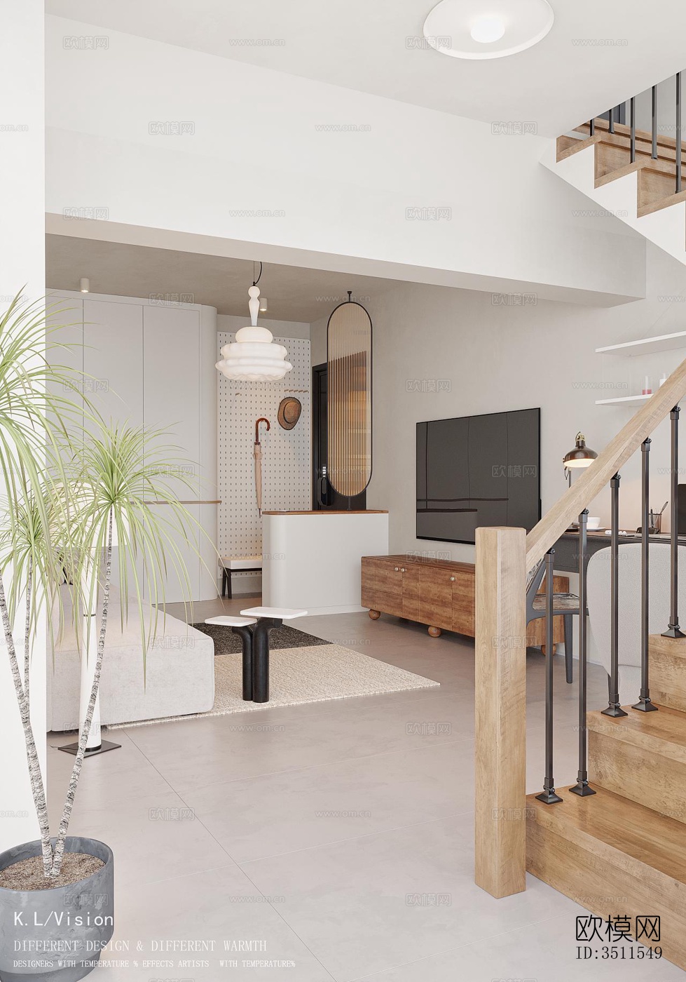 现代复式效果图下载（渲染图11）