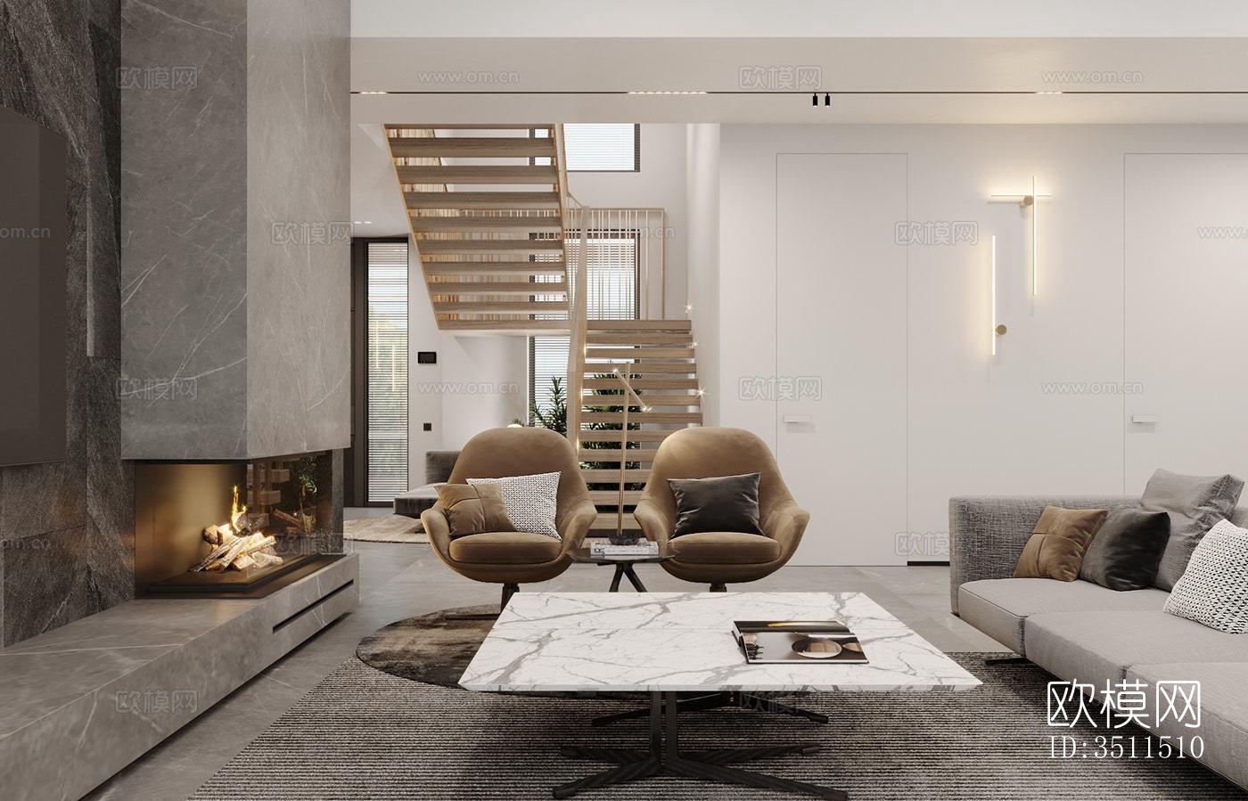 现代别墅效果图下载（渲染图2）