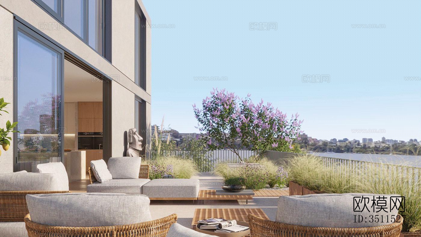 现代别墅效果图下载（渲染图7）