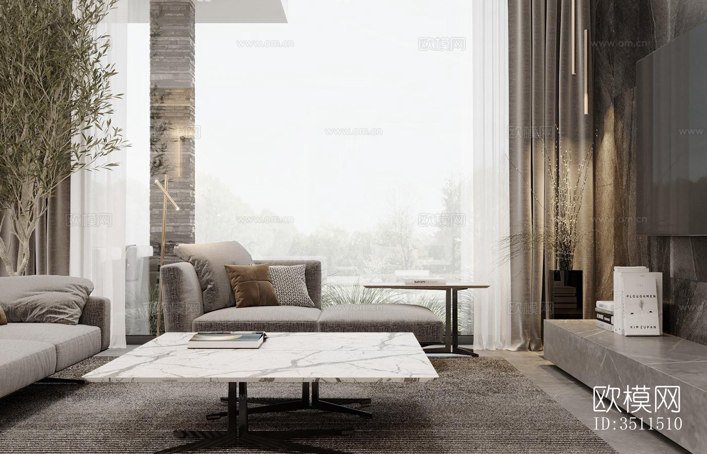 现代别墅效果图下载（渲染图20）