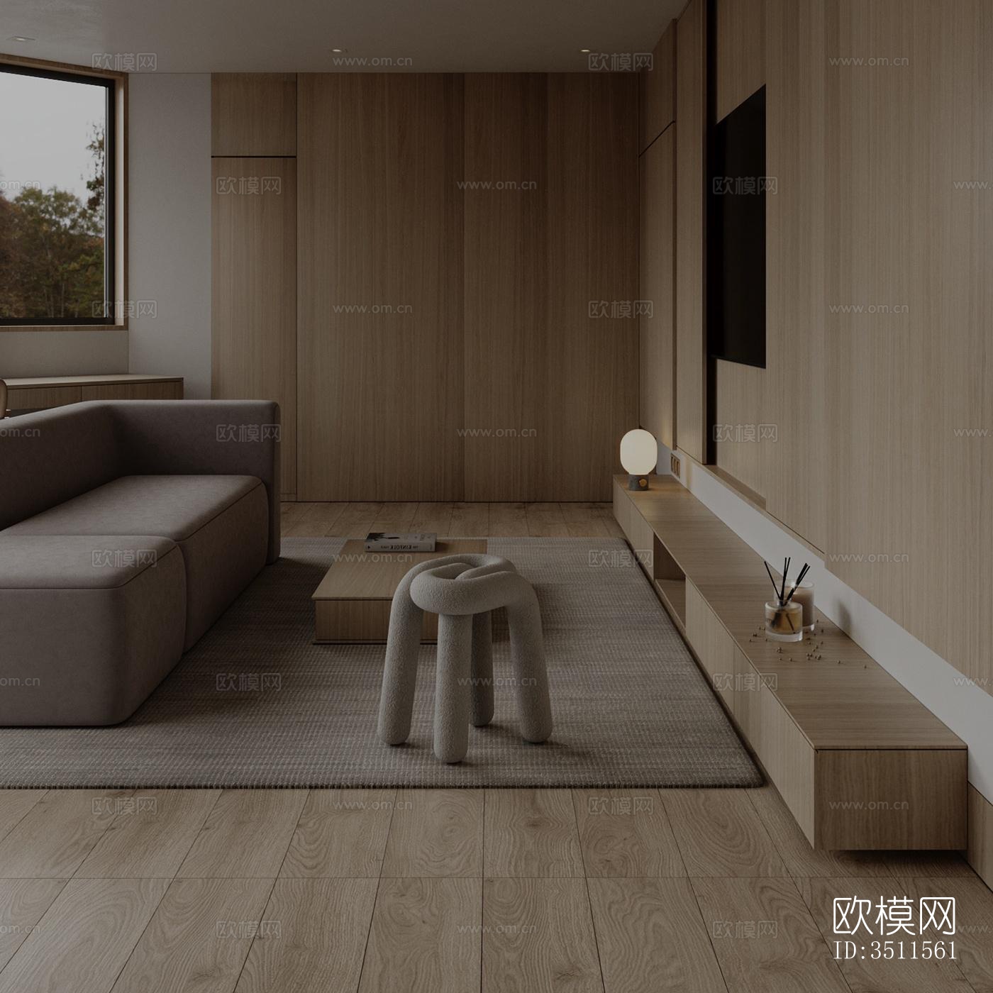 现代大平层效果图下载（渲染图17）