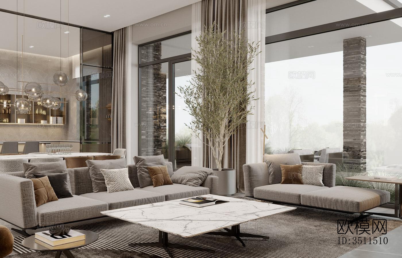 现代别墅效果图下载（渲染图19）