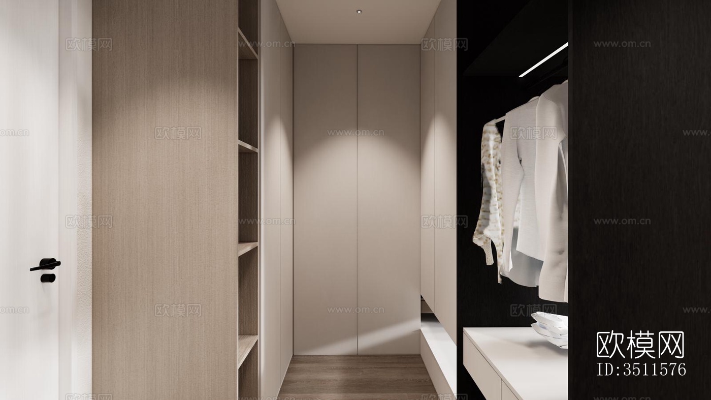 现代大平层效果图下载（渲染图8）