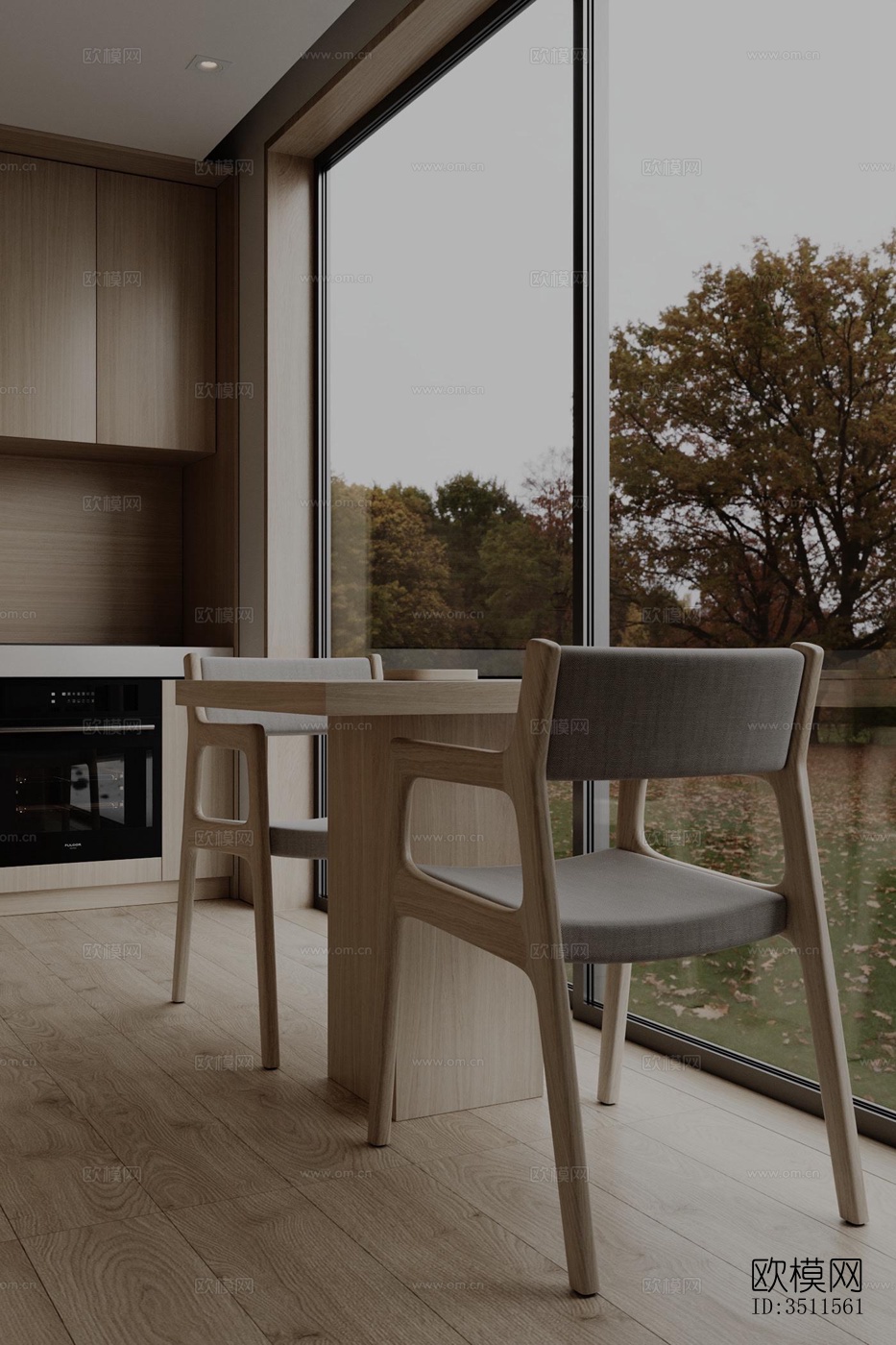 现代大平层效果图下载（渲染图19）