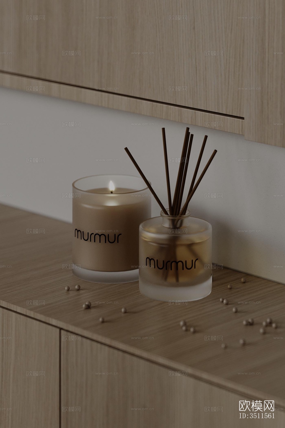 现代大平层效果图下载（渲染图3）