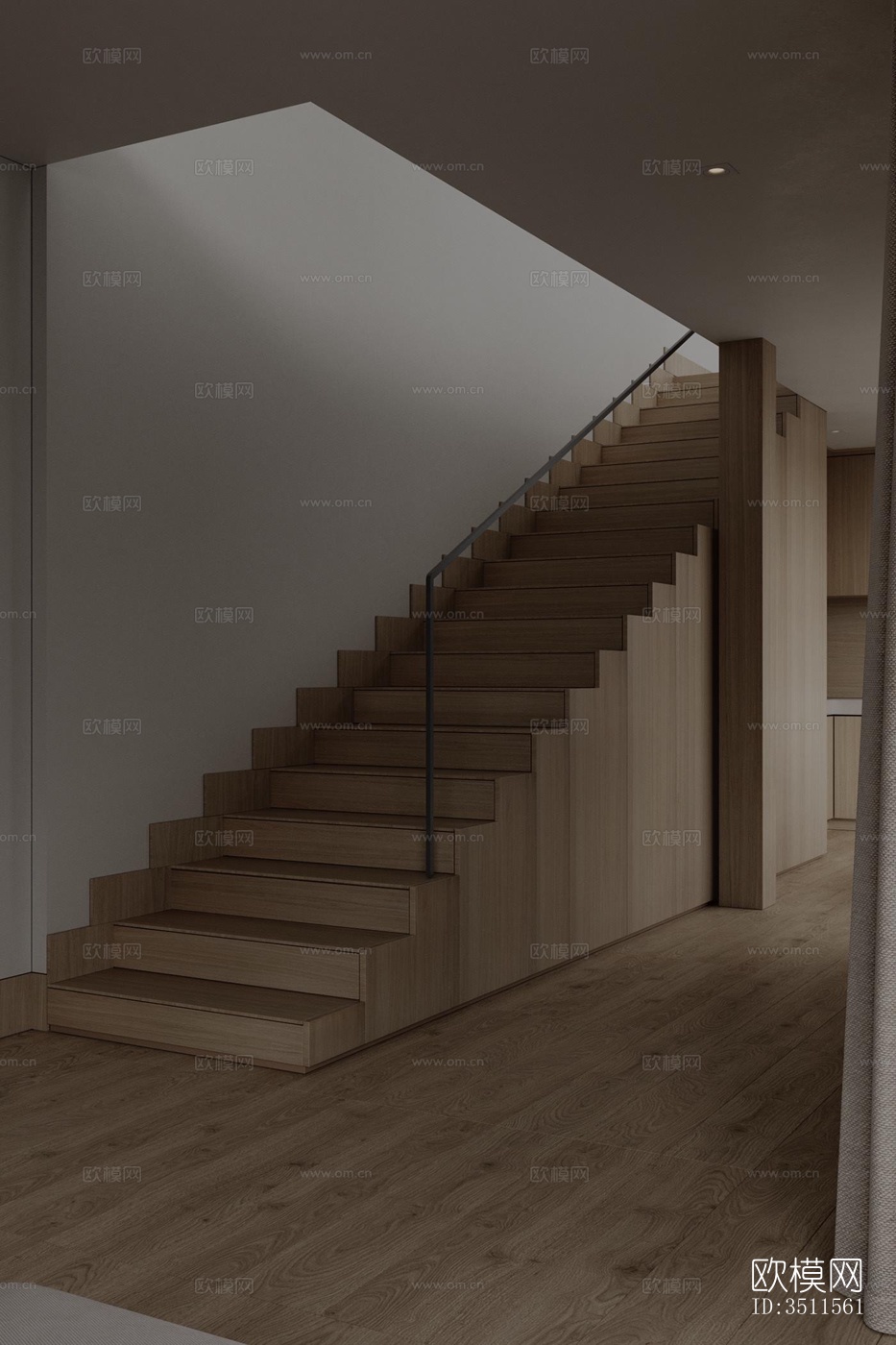 现代大平层效果图下载（渲染图5）