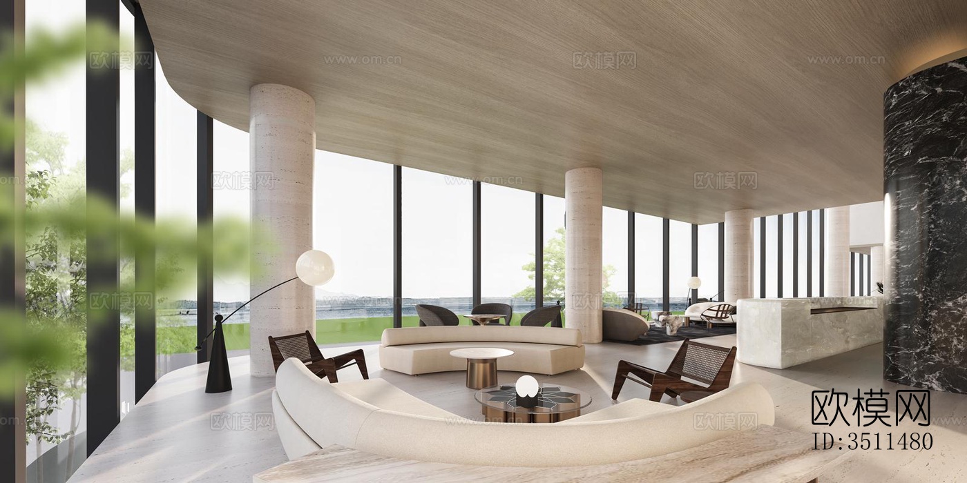 现代售楼处效果图下载（渲染图15）