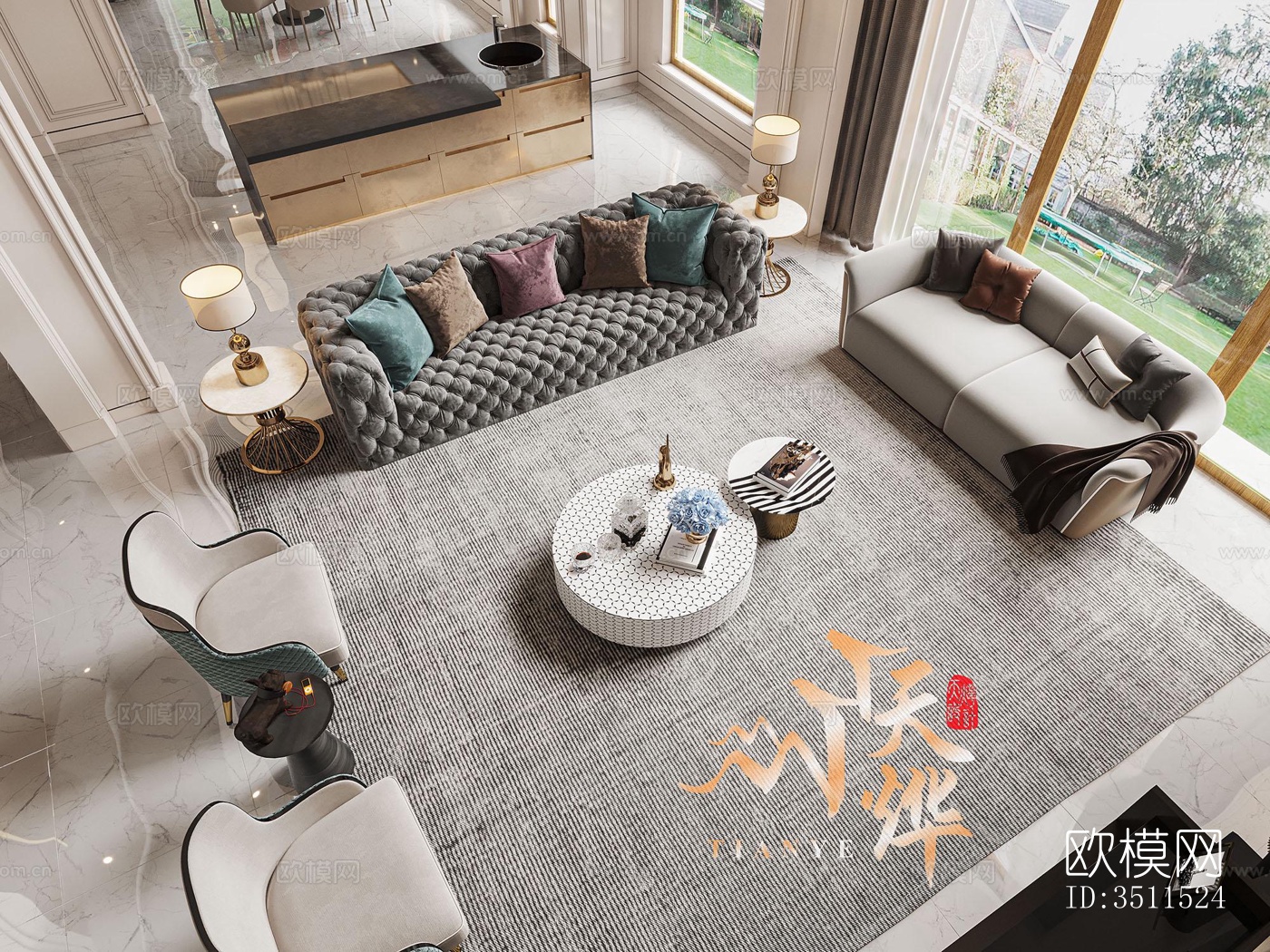 现代别墅效果图下载（渲染图19）