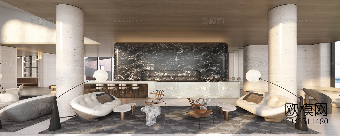 现代售楼处效果图下载（渲染图4）