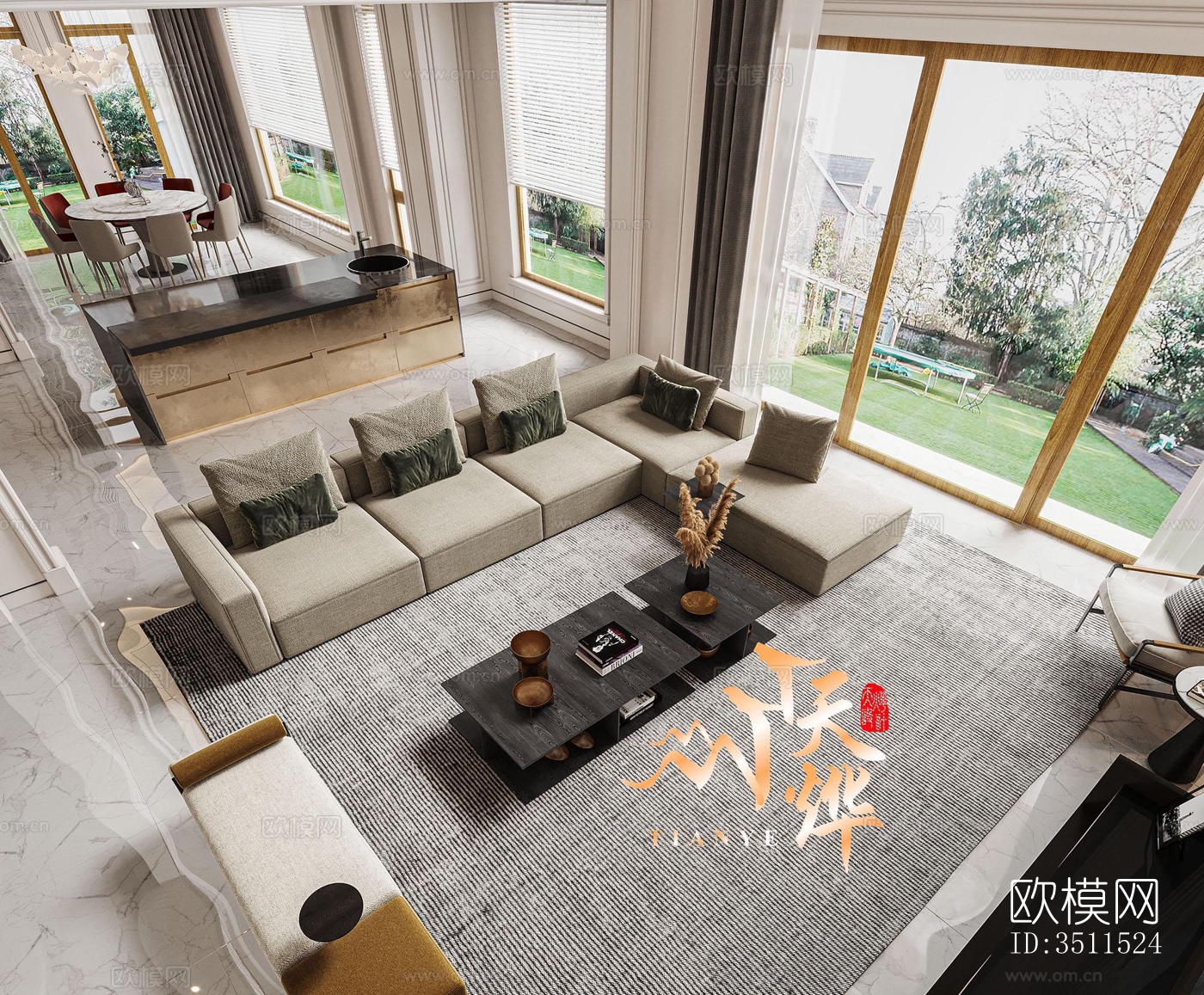 现代别墅效果图下载（渲染图4）