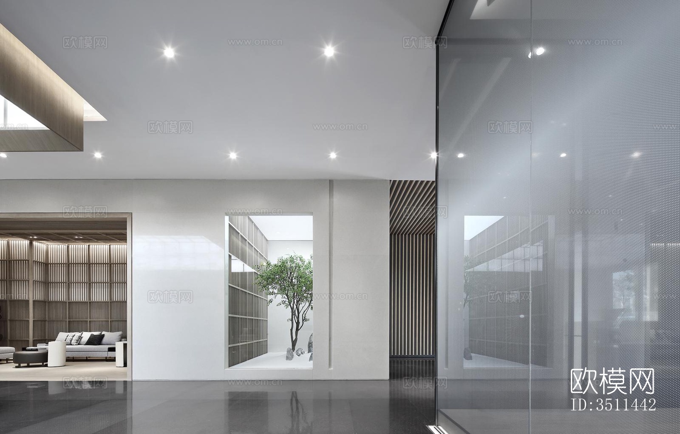 新中式售楼处效果图下载（渲染图11）